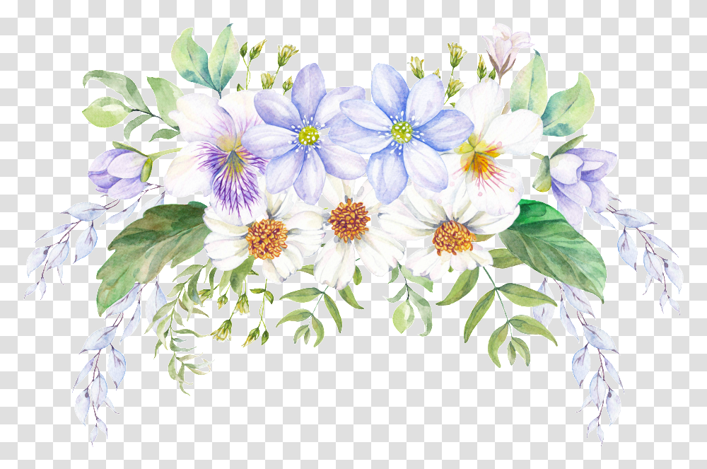 Elegante Y Elegante Adorno De Flores Y Hierba Passion Flower, Plant, Blossom, Geranium, Petal Transparent Png
