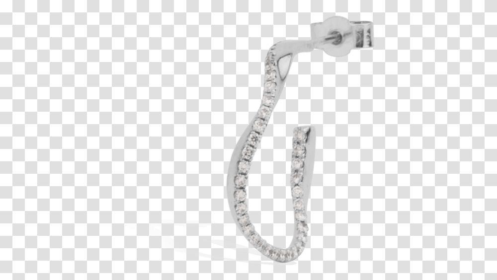 Elegy For Ww White Gold And Diamond Earring Corn Snake, Person, Human, Hook Transparent Png