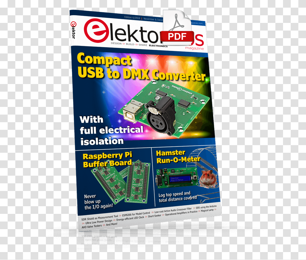 Elektor Magazine En Novemberdecember 2018 Elektor, Poster, Advertisement, Flyer, Paper Transparent Png