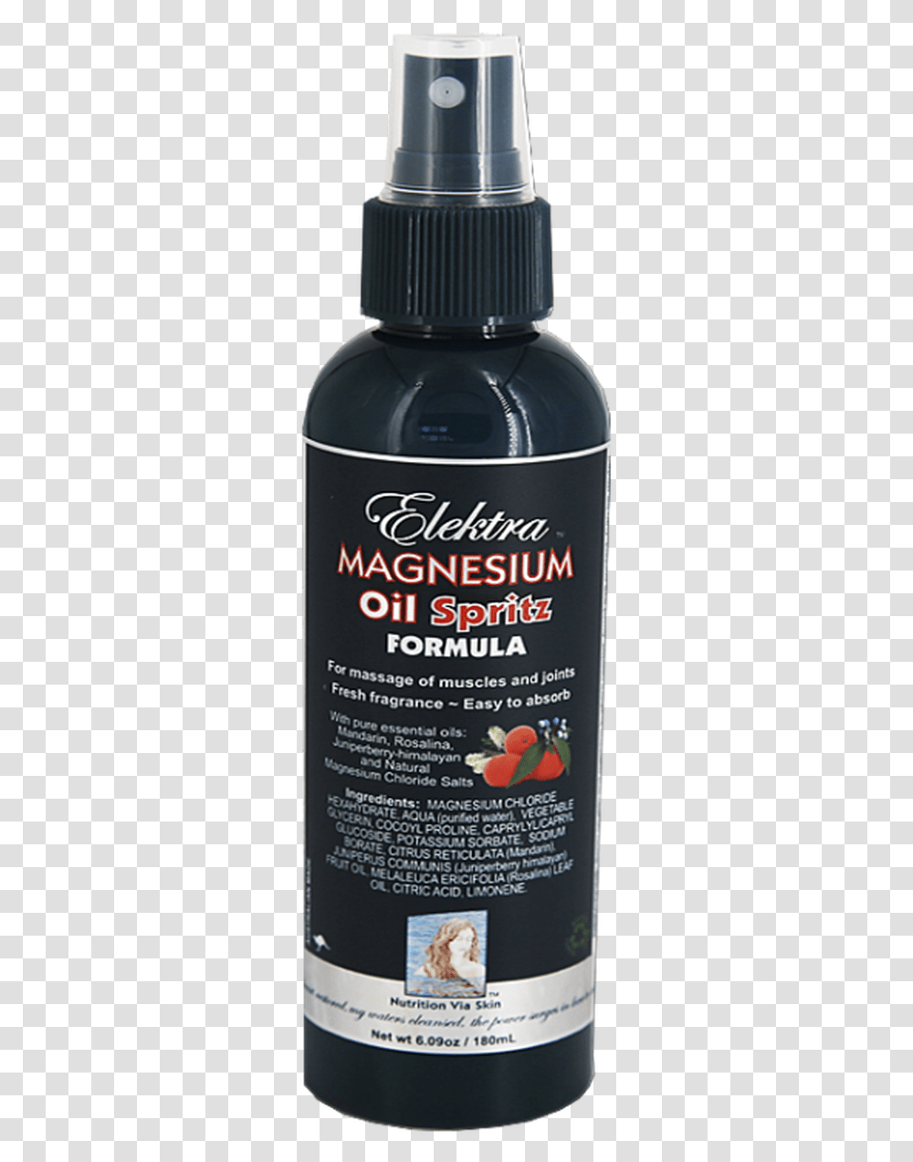 Elektra Magnesium Oil Spritz Magnesium Oil, Bottle, Alcohol, Beverage, Beer Transparent Png