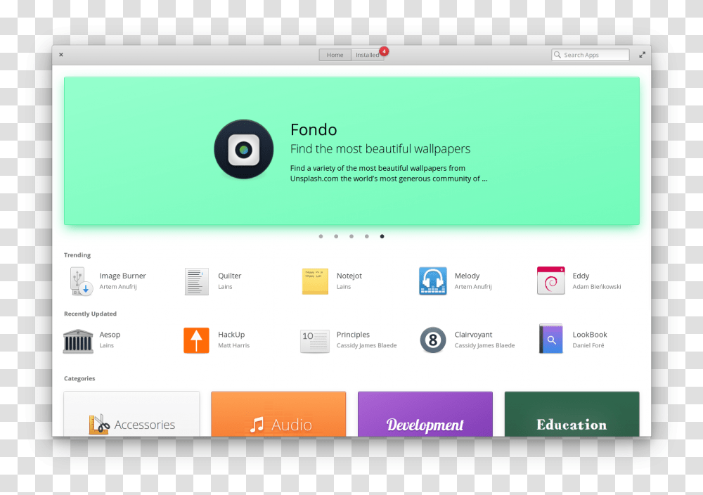 Elementary Os Appcenter Home, Computer, Electronics, Tablet Computer Transparent Png