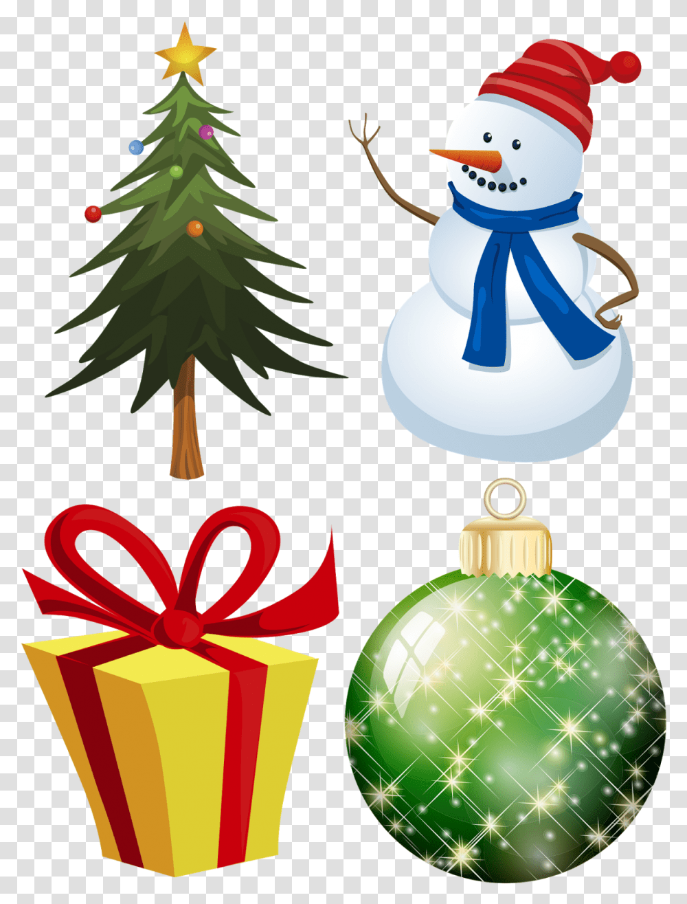 Elementos, Ornament, Tree, Plant, Snowman Transparent Png