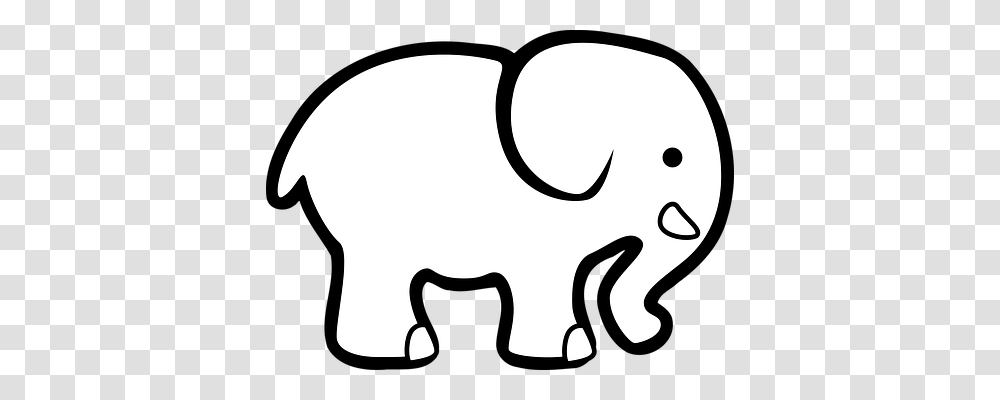 Elephant Stencil, Mammal, Animal, Wildlife Transparent Png