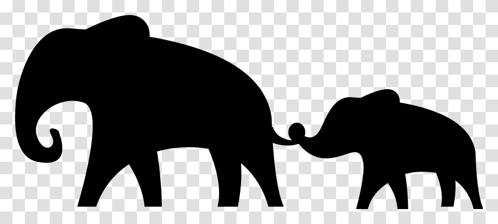 Elephant African Animal Silhouette, Gray, World Of Warcraft Transparent Png