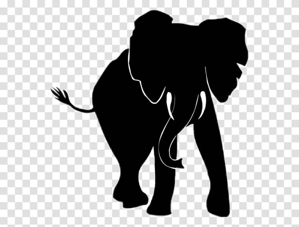 Elephant Alabama Alabamafootball Rolltide Silhouette Black And White Silhouette Animal, Person, Human, Stencil, Photography Transparent Png