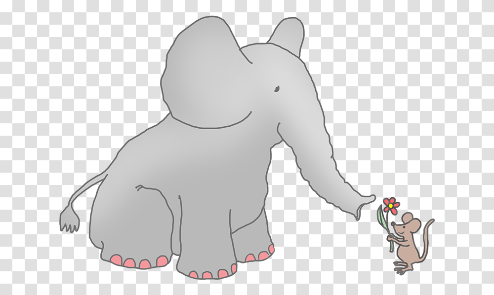 Elephant And Mouse Clip Art Elephant Is Bigger Than A Mouse, Mammal, Animal, Wildlife, Stencil Transparent Png