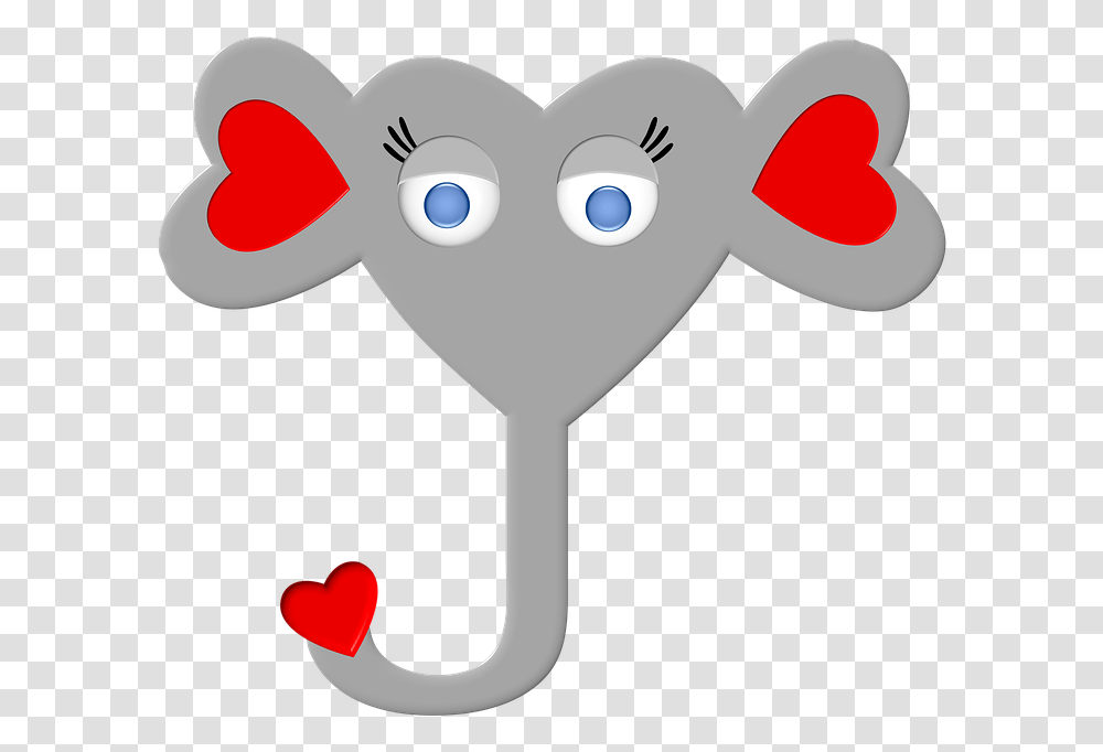 Elephant Animal Heart Grey Design Love Cute Animaux En Coeur, Glass, Blow Dryer, Appliance, Hair Drier Transparent Png