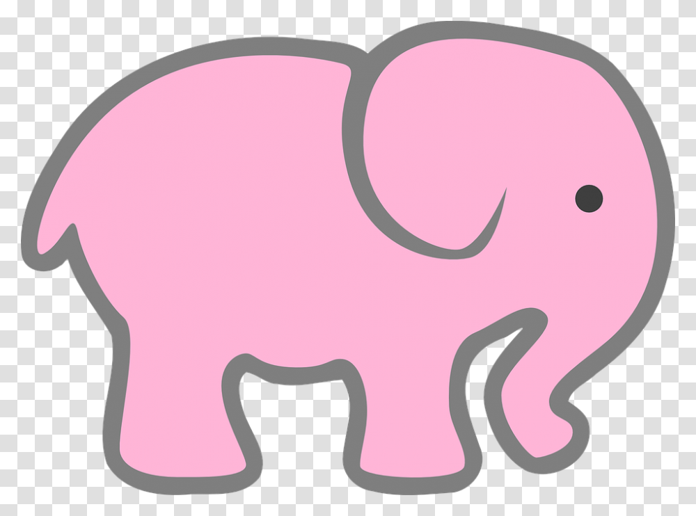 Elephant Baby Pink Animal Cartoon Cute Drawing Elephant Clip Art, Piggy Bank, Mammal Transparent Png
