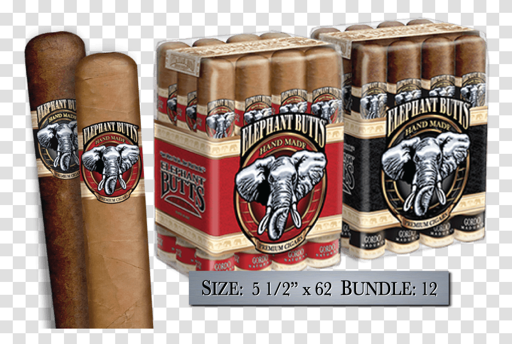 Elephant Butts Cigars, Lager, Beer, Alcohol, Beverage Transparent Png