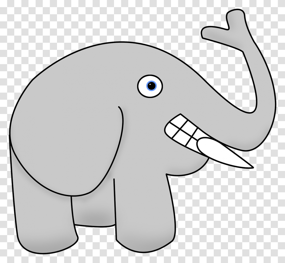 Elephant Cartoon Animal Angry Drawing Character Elephant Pin The Tail, Wildlife, Mammal, Bird, Flamingo Transparent Png