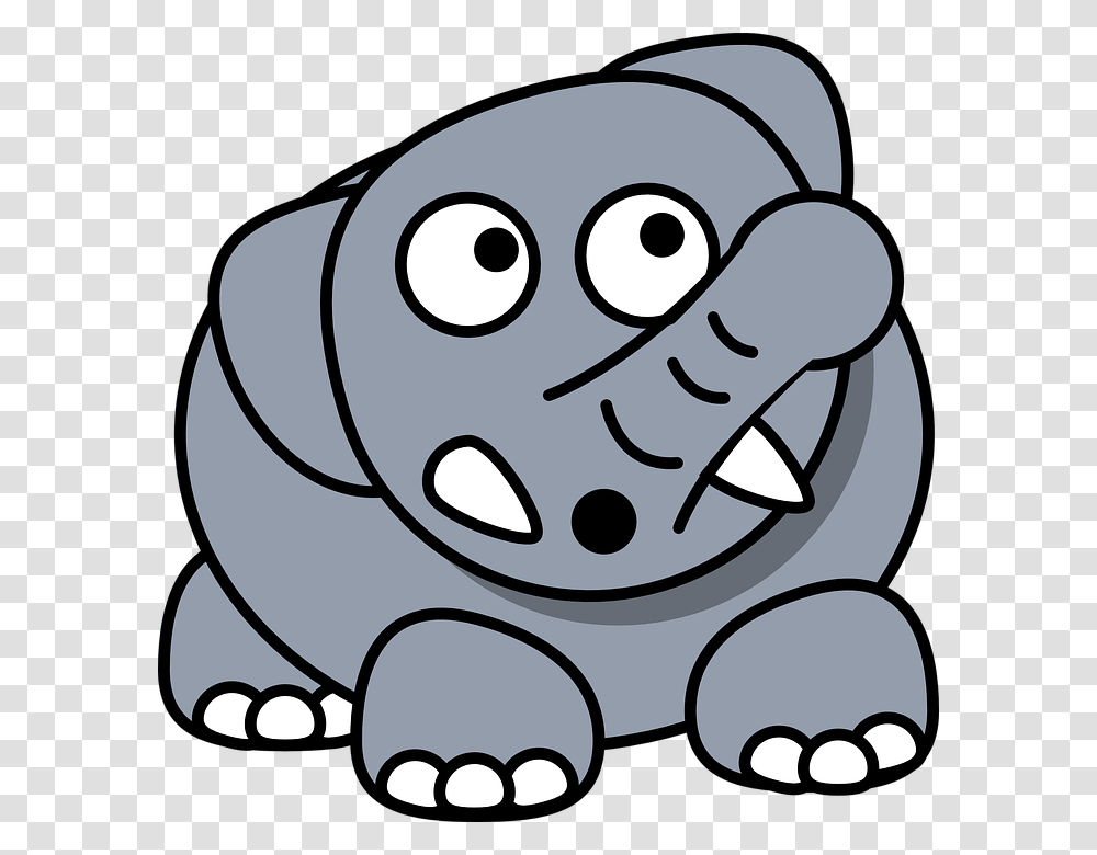 Elephant Cartoon Worried Gray Mammal Trunk Clip Arts Of Animals, Stencil, Drawing Transparent Png