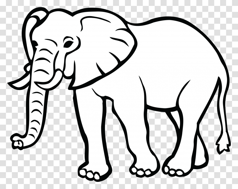 Elephant Clipart Mammal Elephant Images Clip Art Black And White, Wildlife, Animal Transparent Png