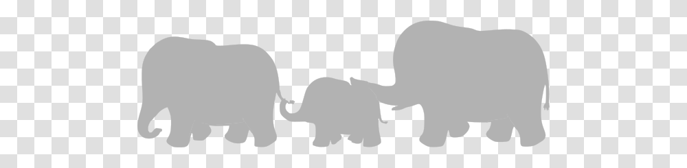 Elephant Family Clip Art, Silhouette, Stencil, Animal, Mammal Transparent Png