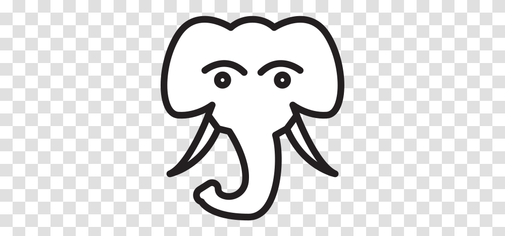 Elephant Free Icon Of Selman Icons Dot, Stencil, Mammal, Animal, Snowman Transparent Png