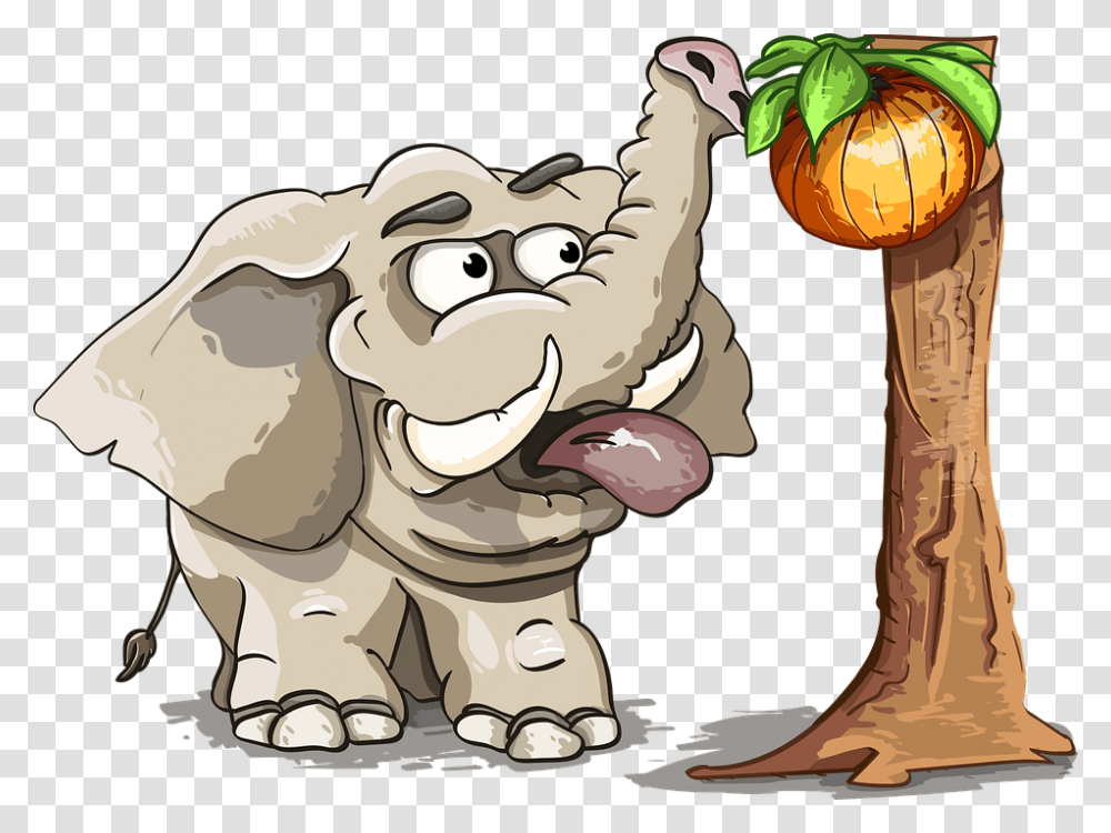 Elephant Fruit Tree Trunk Tusks The Language Television, Building, Architecture, Mammal Transparent Png