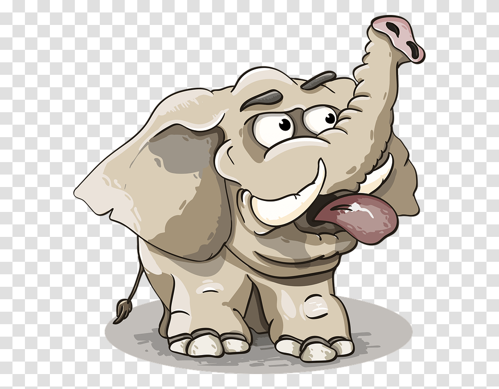 Elephant Grey Trunk Tusks The Language Funny, Mammal, Animal, Figurine, Wildlife Transparent Png