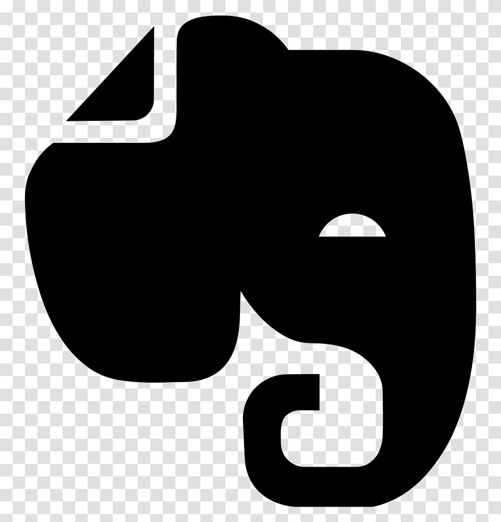 Elephant Head Silhouette Icon Free Download, Stencil, Mask Transparent Png