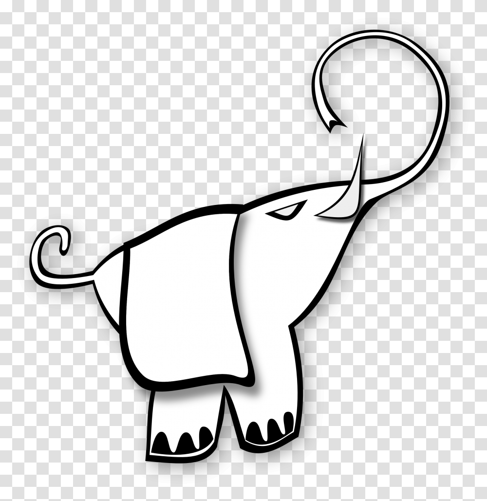 Elephant Line Drawing Clip Art, Stencil, Face, Smoke Pipe, Paper Transparent Png