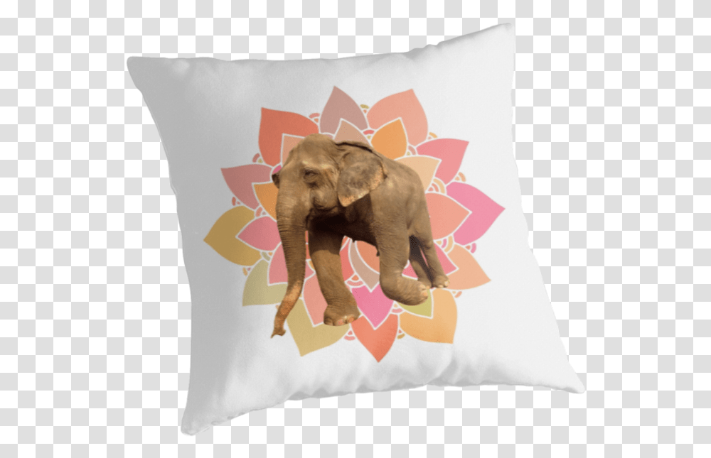 Elephant Mandala By Quotation Park Faze Clan, Pillow, Cushion, Wildlife, Mammal Transparent Png