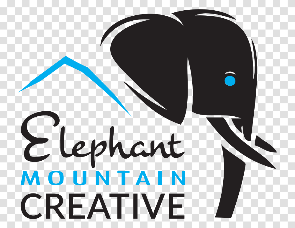 Elephant Mountain Creative Creative Design Elephant Logo, Animal, Poster, Advertisement, Text Transparent Png