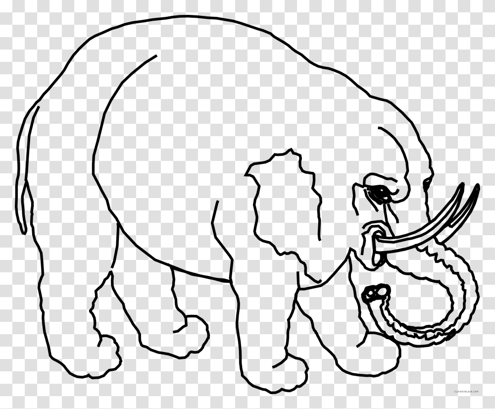 Elephant Outline Animal Free Black White Clipart Images, Gray, World Of Warcraft Transparent Png