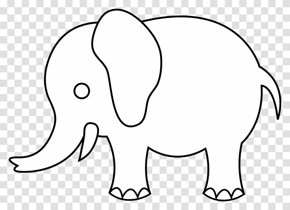 Elephant Outline Clipart Free Clip Art Images Simple Elephant Clipart Black And White, Mammal, Animal, Wildlife, Aardvark Transparent Png