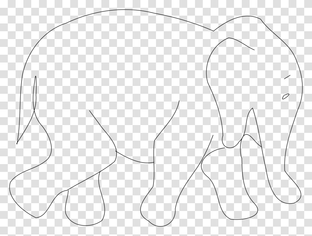 Elephant Outline Printable, Gray, World Of Warcraft Transparent Png