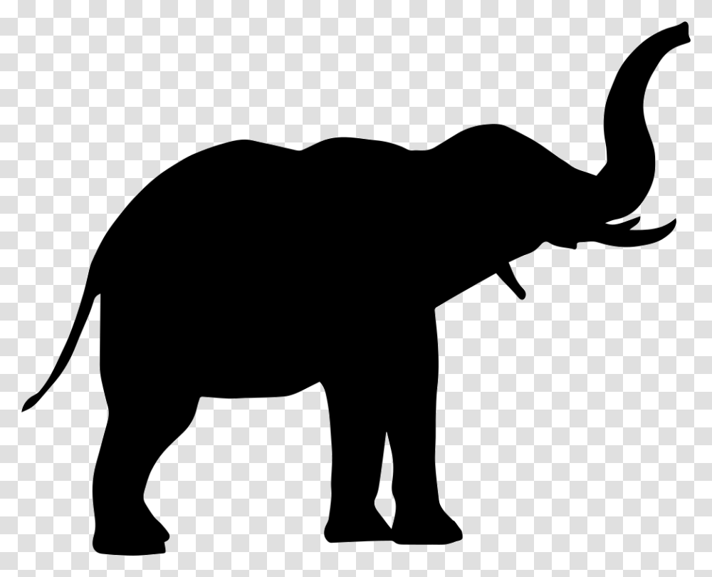 Elephant Side View Icon Free Download, Silhouette, Stencil, Animal, Kneeling Transparent Png