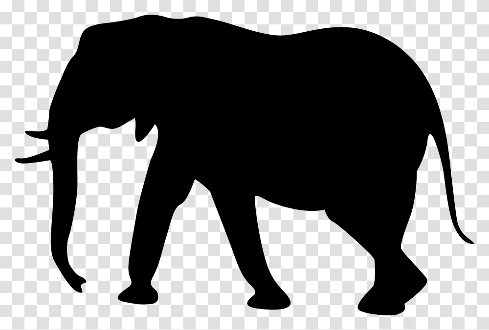 Elephant Silhouette Clipart At Getdrawings Elephant Silhouette, Outdoors, Nature, Astronomy, Outer Space Transparent Png