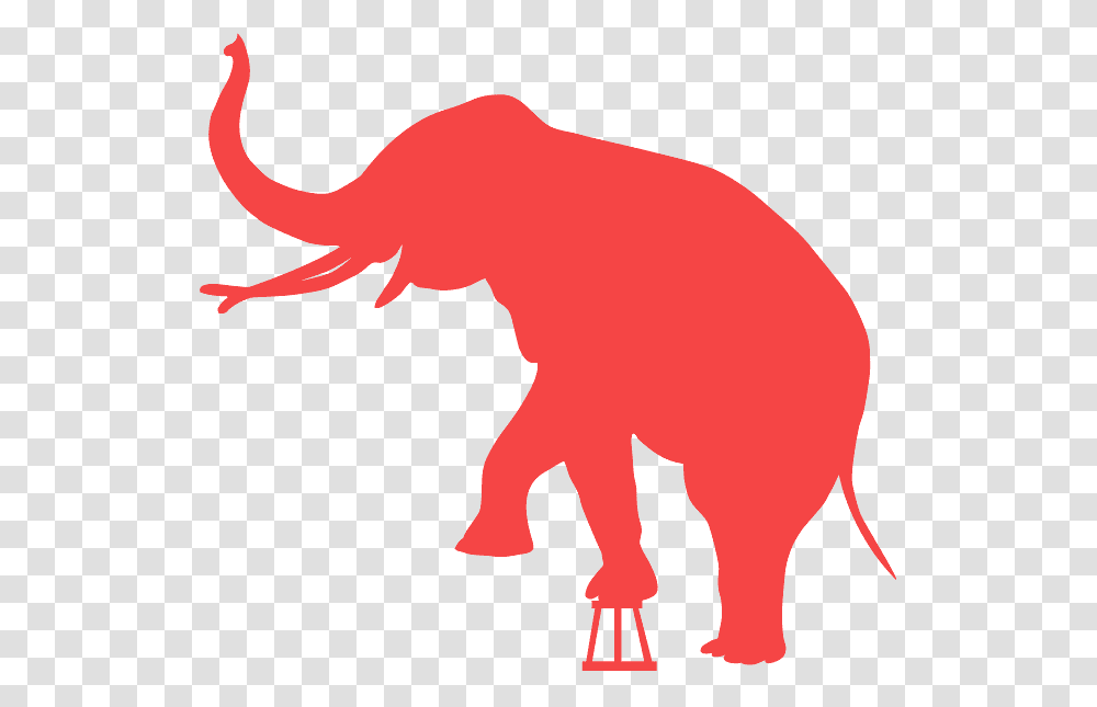 Elephant Silhouette Clipart Red Elephant Silhouette, Animal, Mammal, Wildlife Transparent Png
