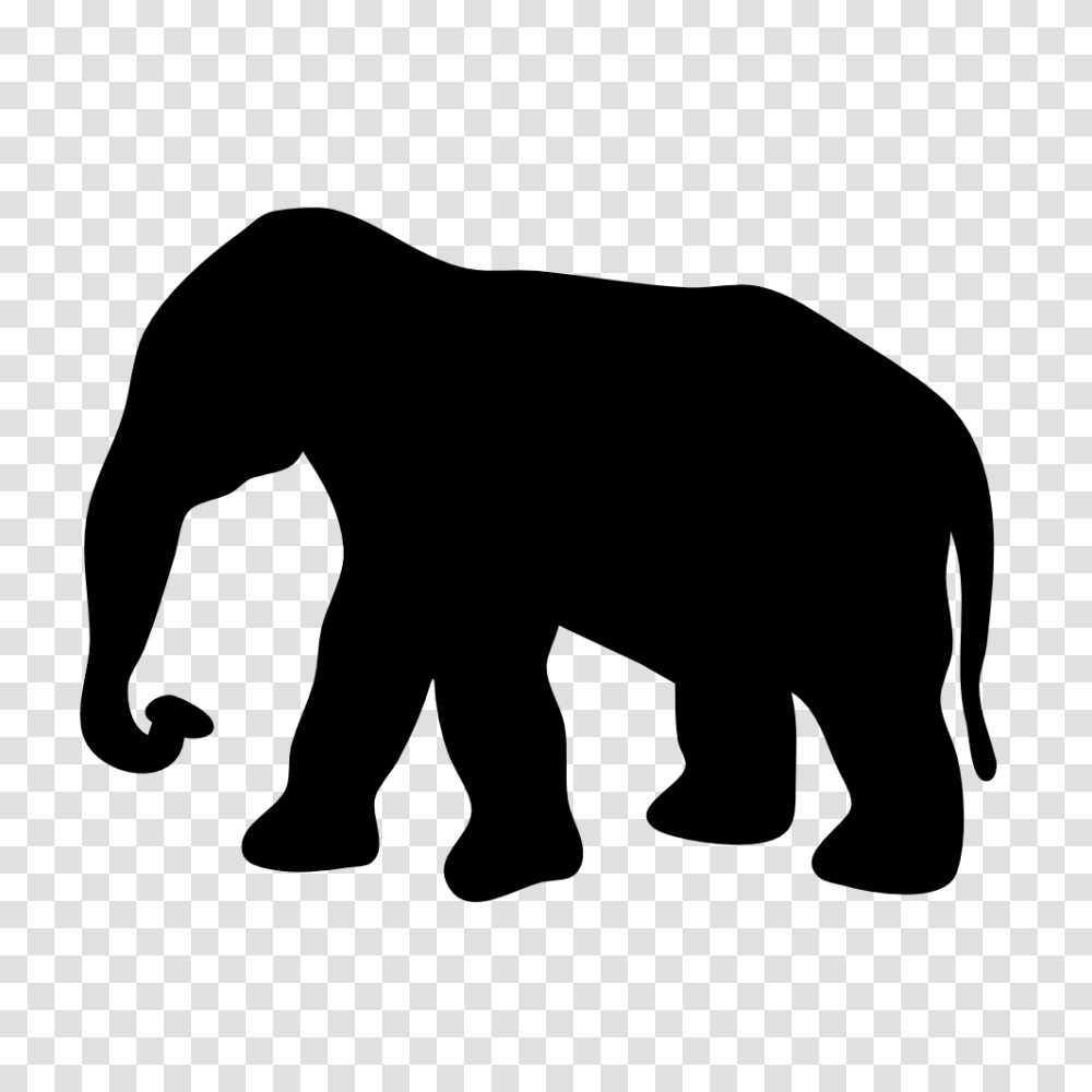 Elephant Silhouette Clipart Transparant Background, Kneeling, Wildlife, Mammal, Animal Transparent Png
