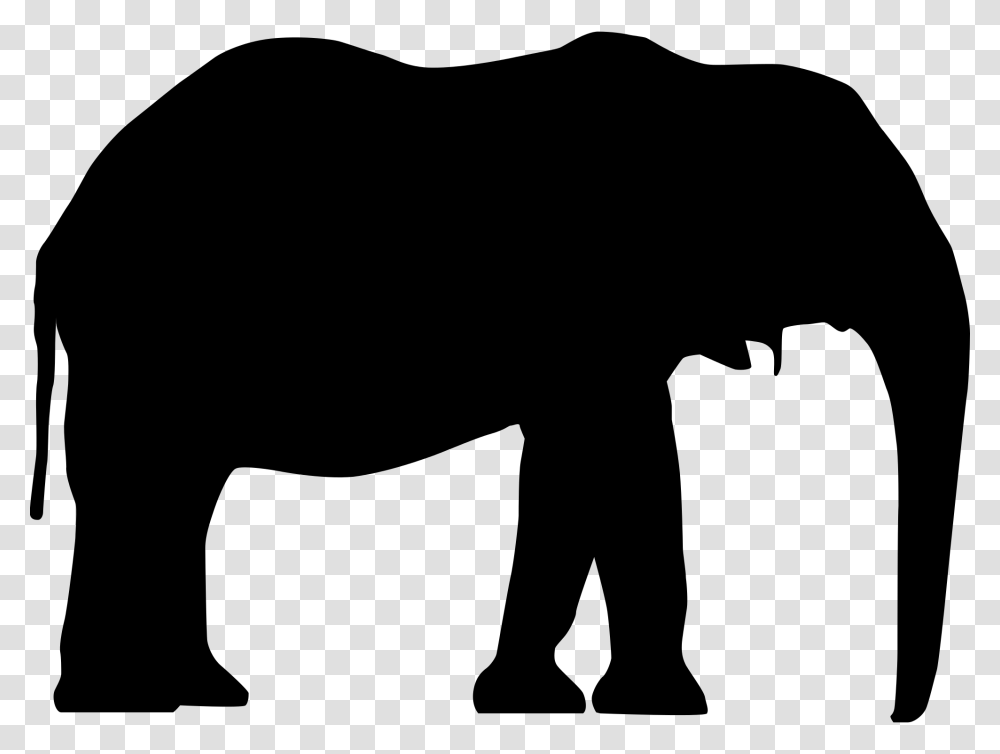 Elephant Silhouette, Gray, World Of Warcraft Transparent Png