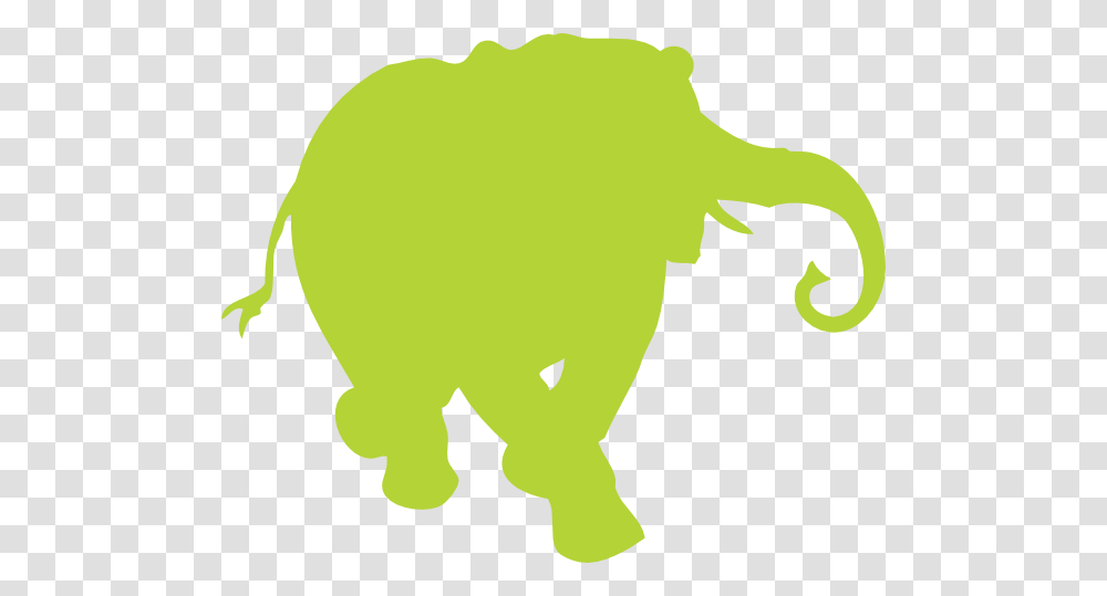 Elephant Silhouette Yellow Green Clip Art, Logo, Animal Transparent Png