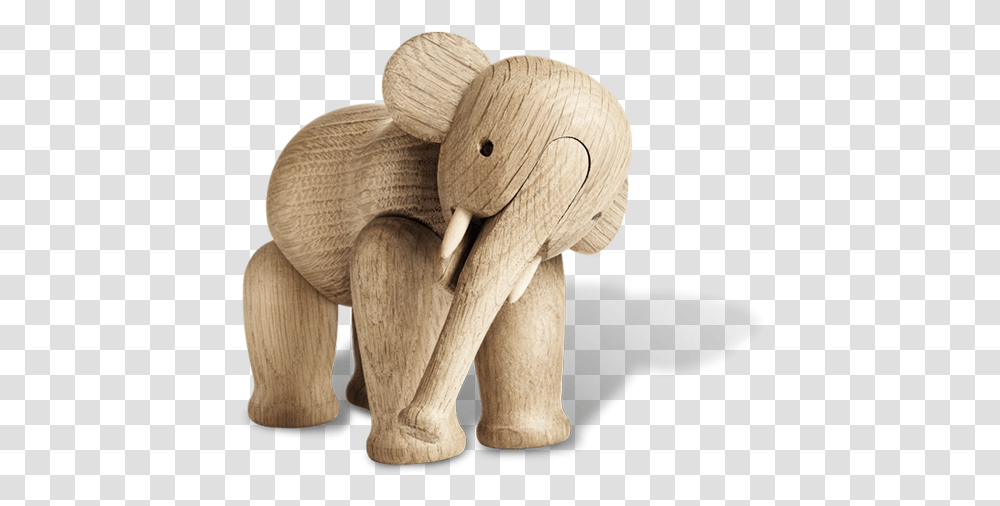Elephant Small Oak Kay Bojesen Elefant, Wood, Ivory, Toy, Plywood Transparent Png