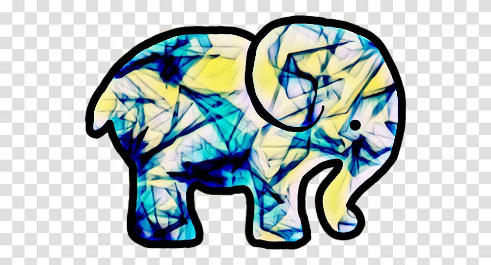 Elephant Sticker Tumblr Aesthetic Overlay Art Tumblr Redbubble Sticker, Modern Art, Stained Glass, Glasses, Accessories Transparent Png