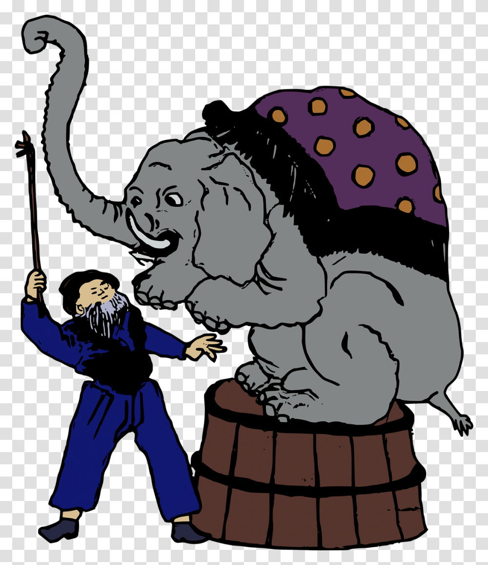 Elephant Trainer Clipart, Person, Human, Bow Transparent Png