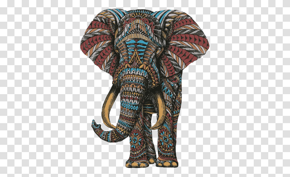 Elephant Tribal Freetoedit Elephant Color, Tattoo, Pattern, Ornament Transparent Png