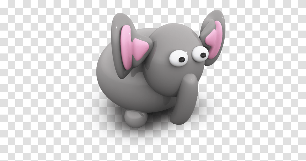 Elephantporcelaine Mac Archigraphs Icon Ico Or Icns Cartoon Elephant Icon 3d, Toy, Plush, Animal, Mammal Transparent Png