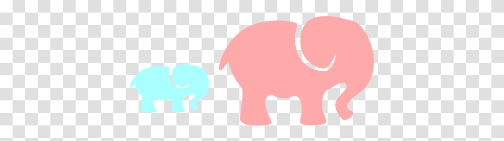 Elephants Svg Mom Baby Pink And Blue Elephants, Mammal, Animal, Wildlife, Aardvark Transparent Png