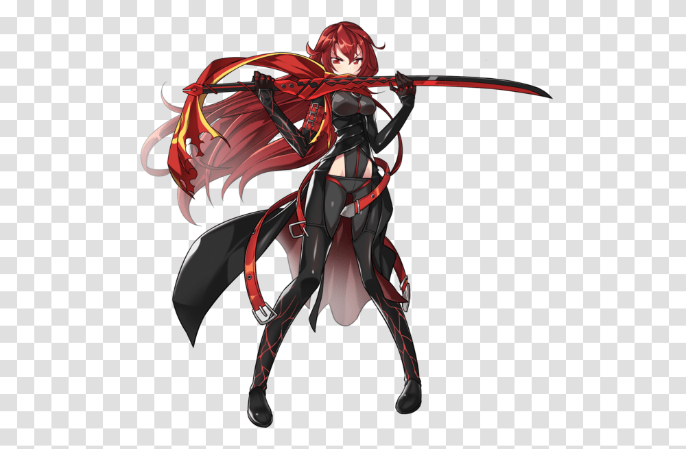 Elesis Does 2 Strikes With Her Sword And Then Starts Elsword Elesis, Person, Human, Ninja, Samurai Transparent Png