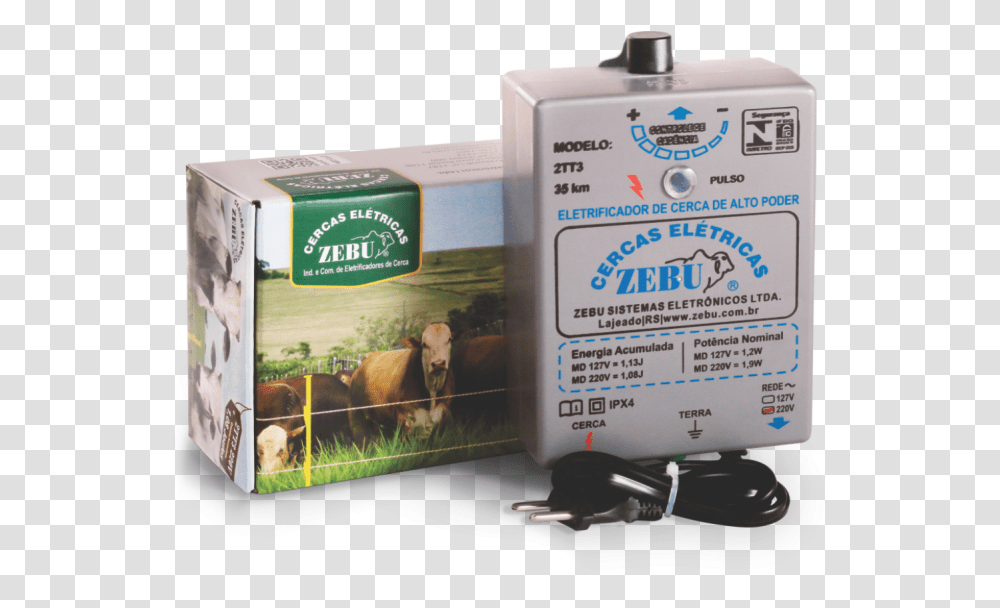 Eletrificador De Cerca Zebu, Cow, Bottle, Box Transparent Png