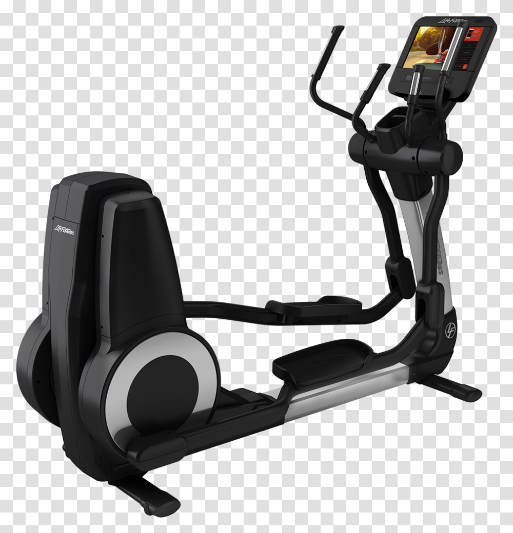Elevation Cross Trainer With Se3hd Arctic Silver Life Fitness Elliptical Machine, Cushion, Vehicle, Transportation, Scooter Transparent Png