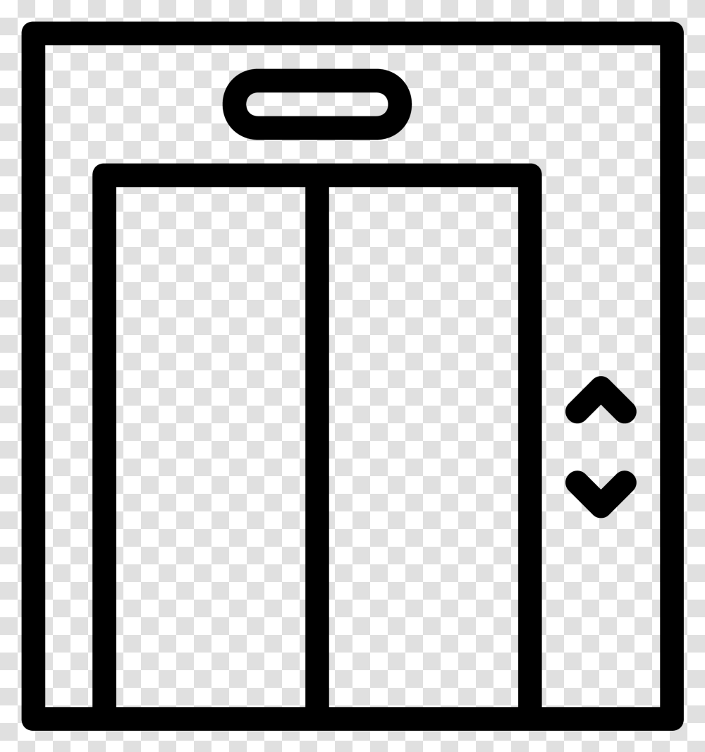 Elevator Icon Cartoons Elevator Black And White, Gray, World Of Warcraft Transparent Png