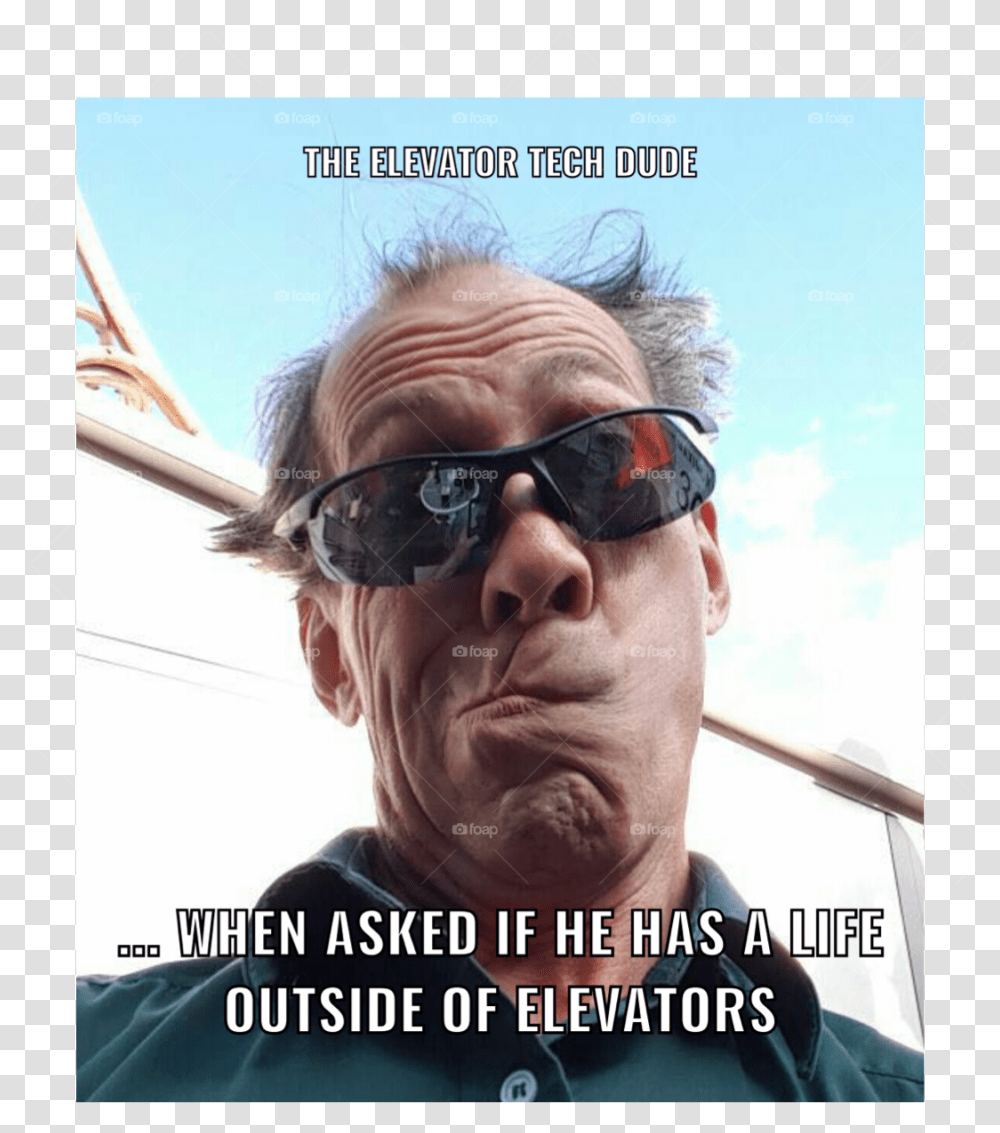 Elevator Meme, Sunglasses, Accessories, Person, Advertisement Transparent Png