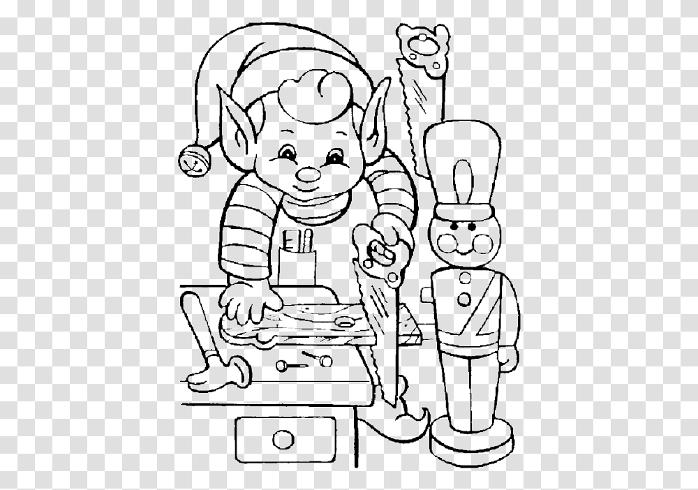 Elf Christmas Coloring Pages Printable, Knight, Samurai, Robot, Poster Transparent Png
