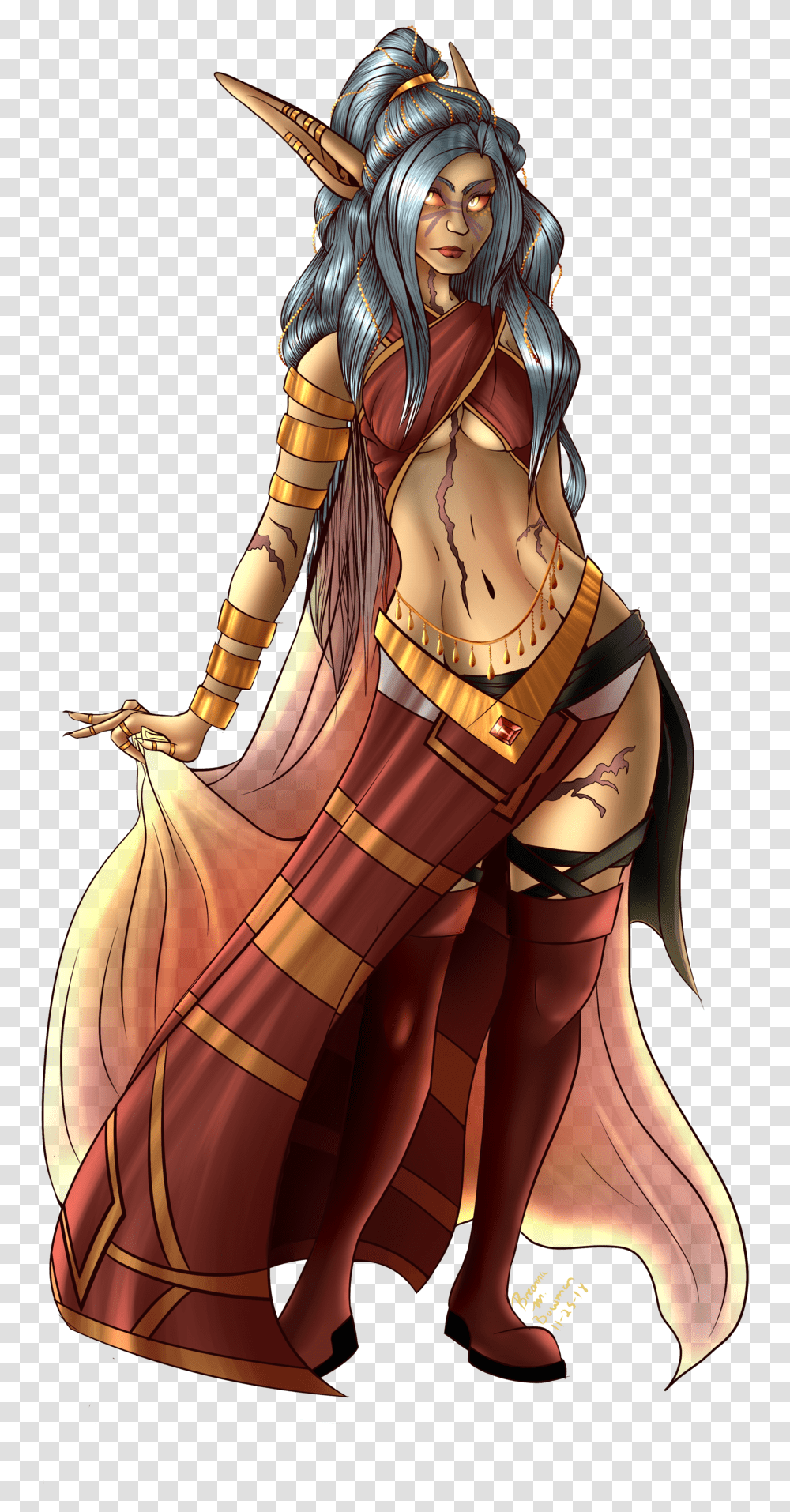 Elf Download World Of Warcraft Red Dragon Art Red Dragon Human Form Dnd, Clothing, Person, Book, Photography Transparent Png
