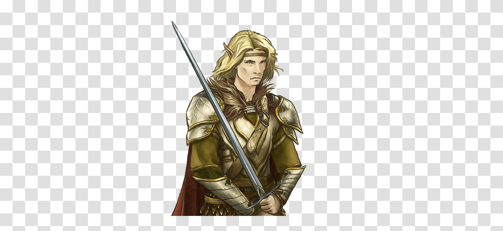 Elf, Fantasy, Person, Knight, Weapon Transparent Png