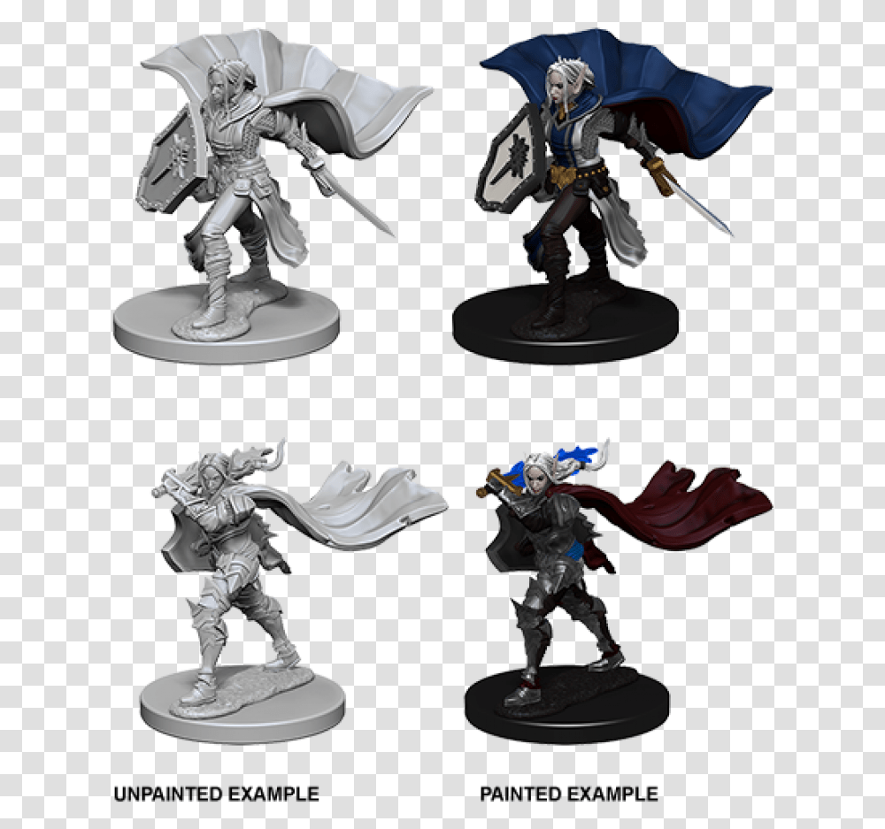 Elf Male Paladin Female Elf Paladin Miniature, Person, Sweets, Figurine, Tabletop Transparent Png