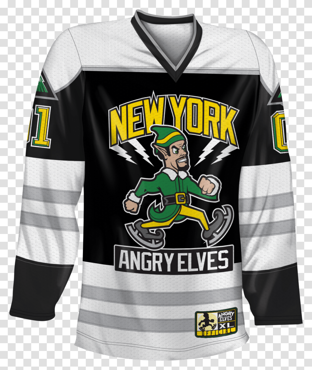 Elf Movie Miles Finch New York Angry Elves Hockey Jersey, Apparel, Shirt, Sleeve Transparent Png