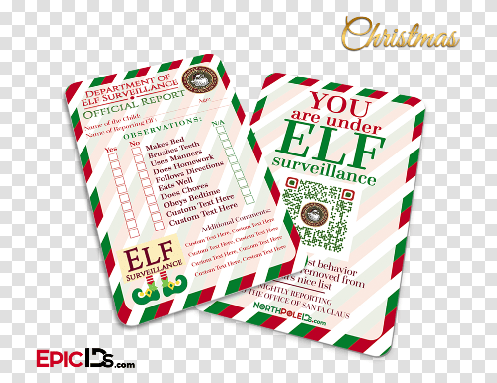 Elf Surveillance Personalized Elf On The Shelf Id, Poster, Advertisement, Flyer, Paper Transparent Png